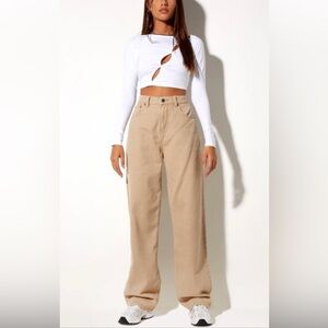 GUESS Wide leg Jeans 'Bellflower' in Cream 25/32